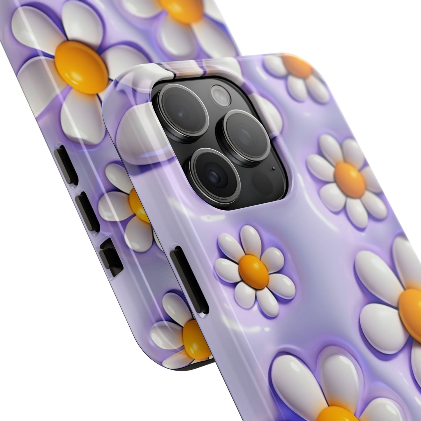 🌼 Floral Tough Phone Case – Vibrant Daisy Spring Design, for iPhones & Androids