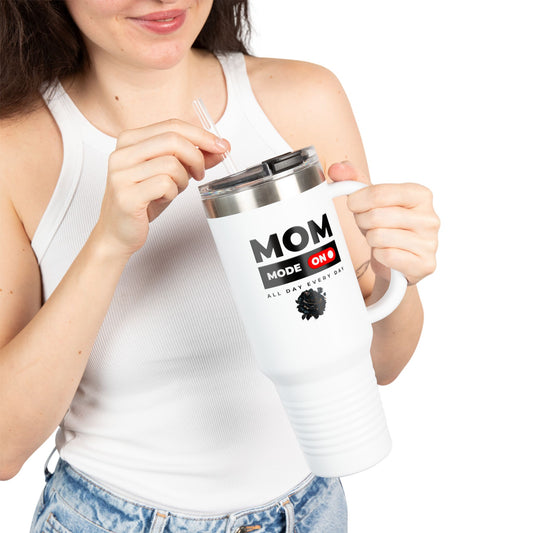 Insulated Tumbler, 40oz With Straw 🥤💖 | Mom Mode – Perfect Mother’s Day Gift