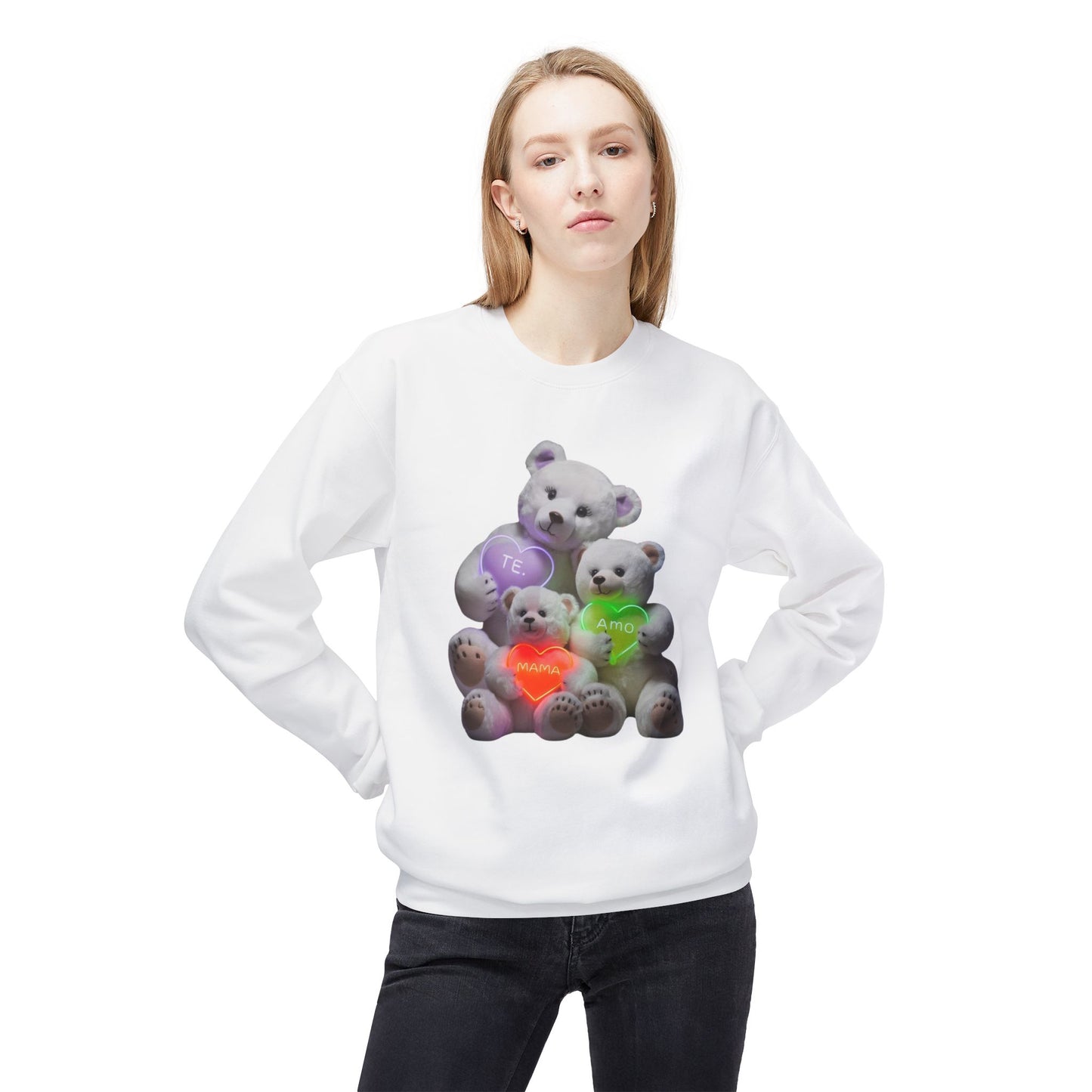 Cute Teddy Bears White Sweatshirt - Perfect Gift for Kids and Teens