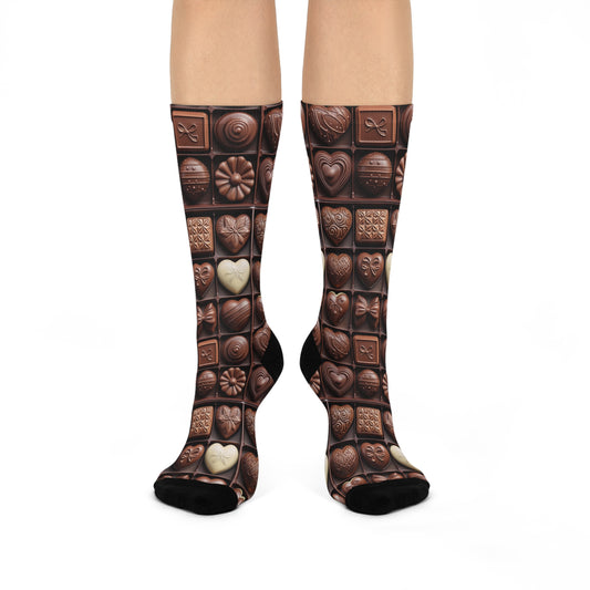 Cushioned Crew Socks- Chocolates