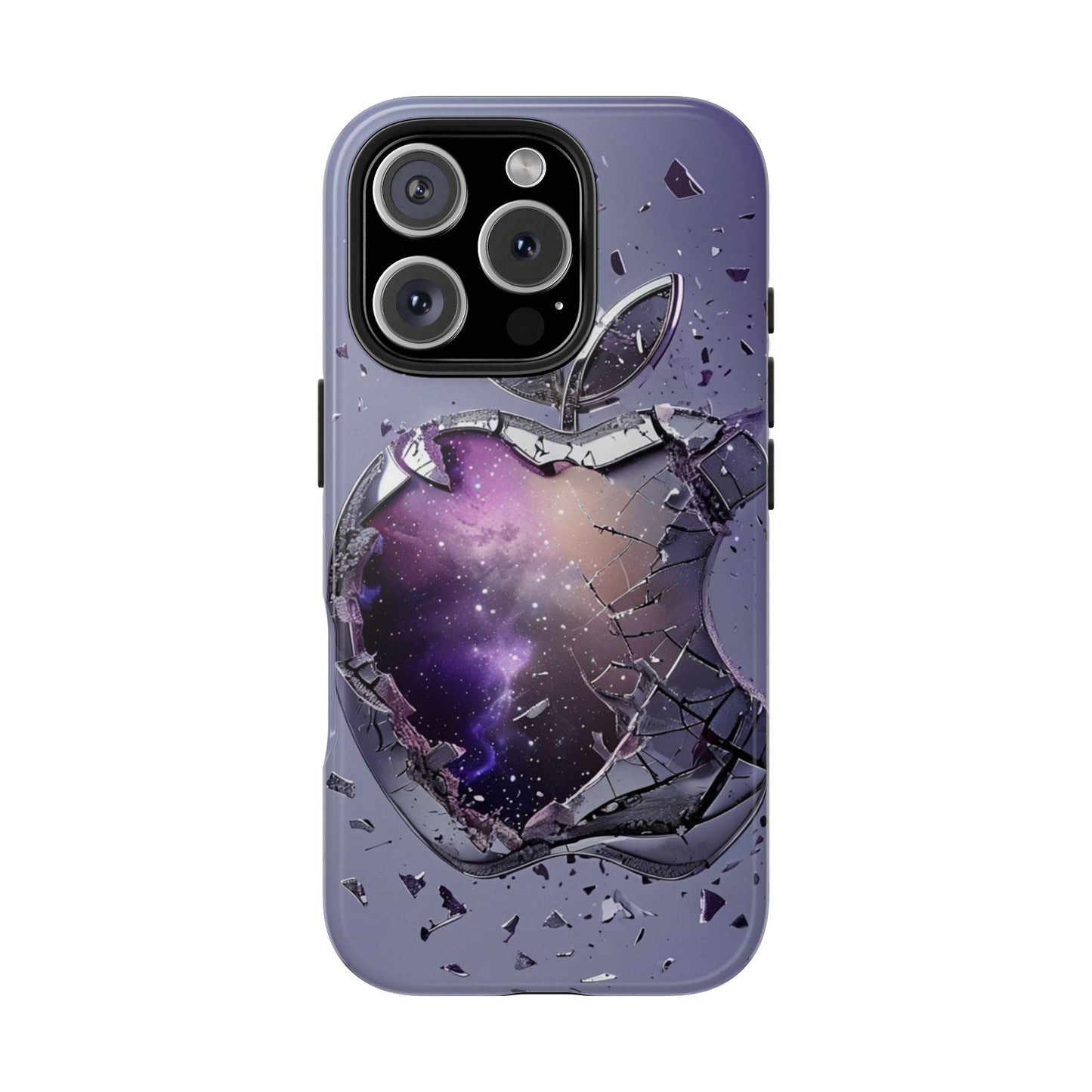 🍏 Rustic Purple Apple Tough Phone Case – Durable Protection for iPhones