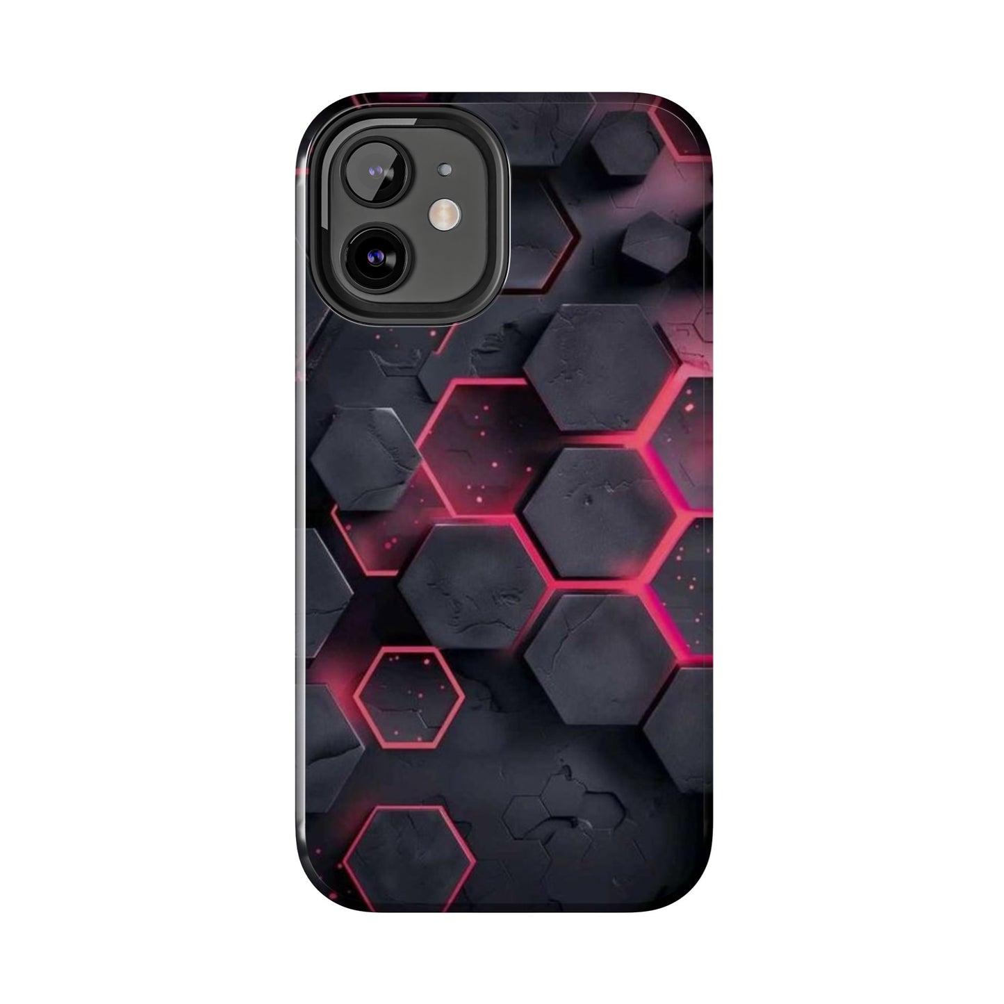 Stylish Tough Phone Cases with Hexagonal Design - Durable Protection for Tech Lovers