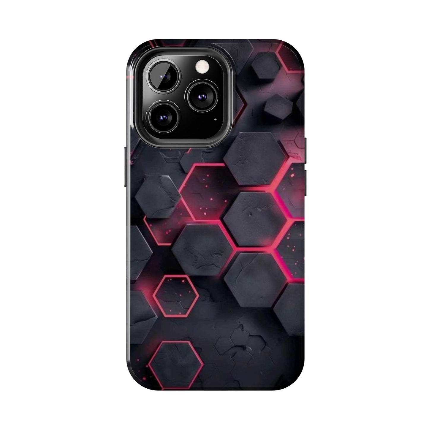 Stylish Tough Phone Cases with Hexagonal Design - Durable Protection for Tech Lovers