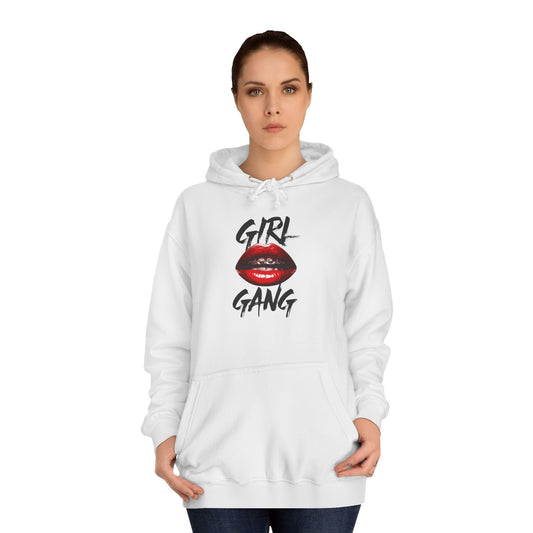 Power Pink Hoodie for Women – Girl Gang Graphic Empowerment Sweatshirt