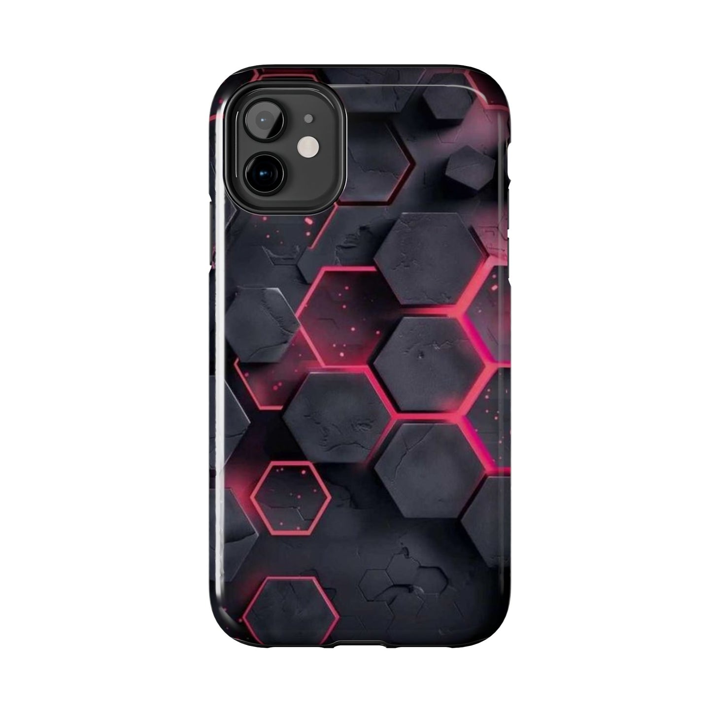Stylish Tough Phone Cases with Hexagonal Design - Durable Protection for Tech Lovers