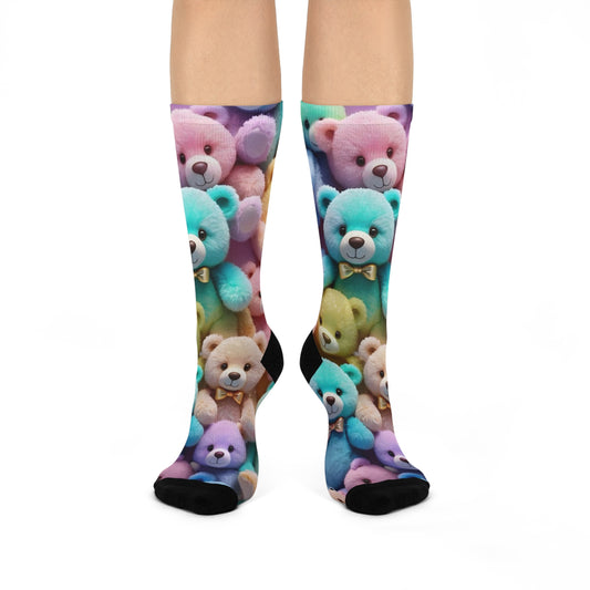 "Colorful Bears Socks – Fun & Vibrant Animal Design for Comfort and Style"