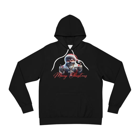 Shadow Coal Black Hoodie for Men & Women – Santa Holiday Cheer Graphic Apparel