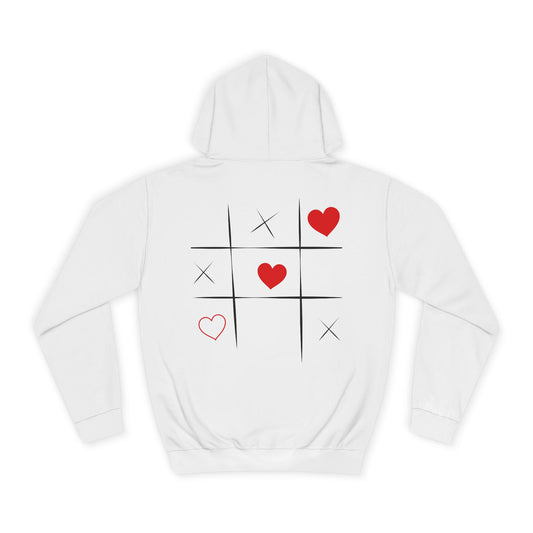 Blush Pink Women's Sweater – "Tic Tac Toe Hearts" Cozy Pullover for Couples