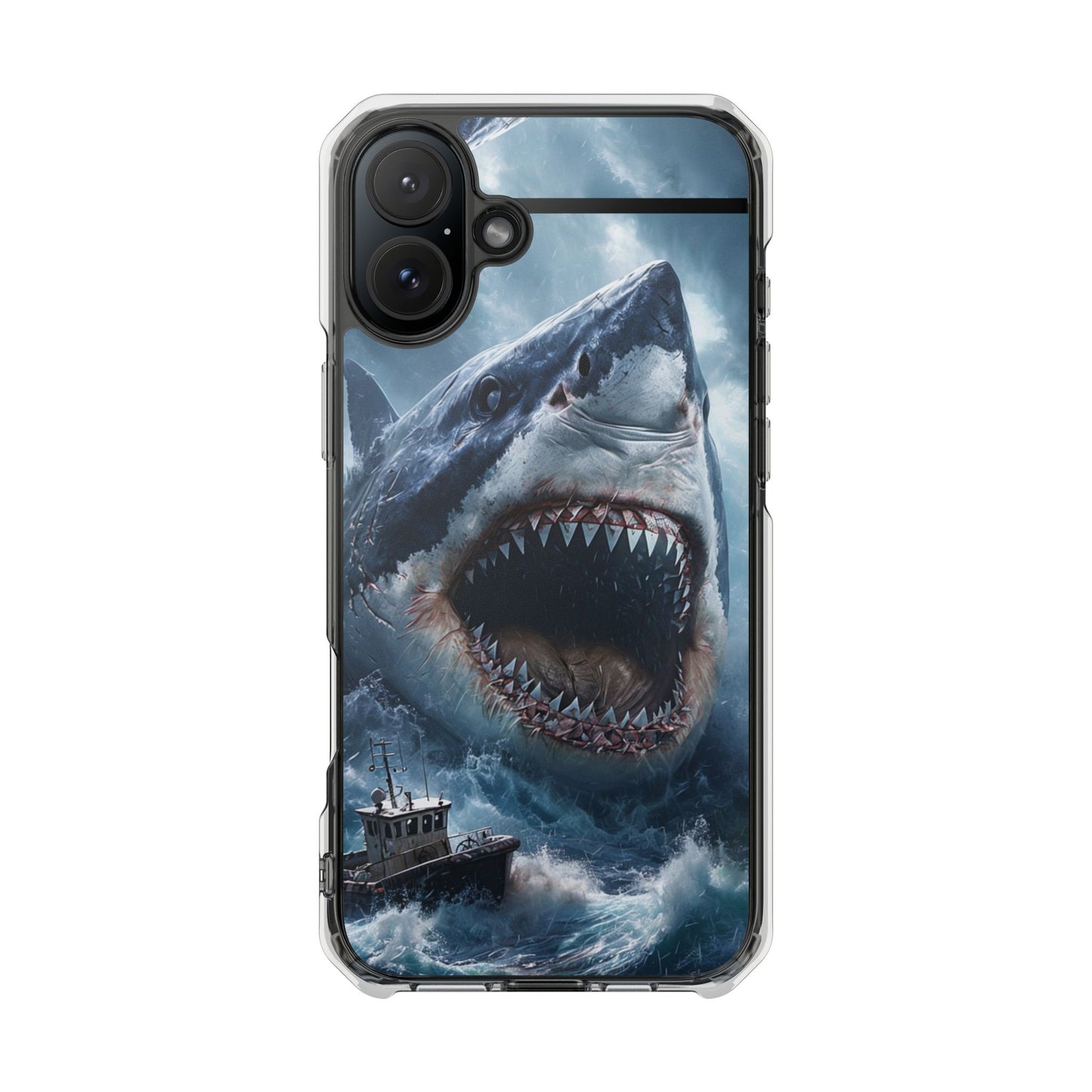 Shark Attack Magnetic Clear Impact Case – Ocean Adventure Phone Cover