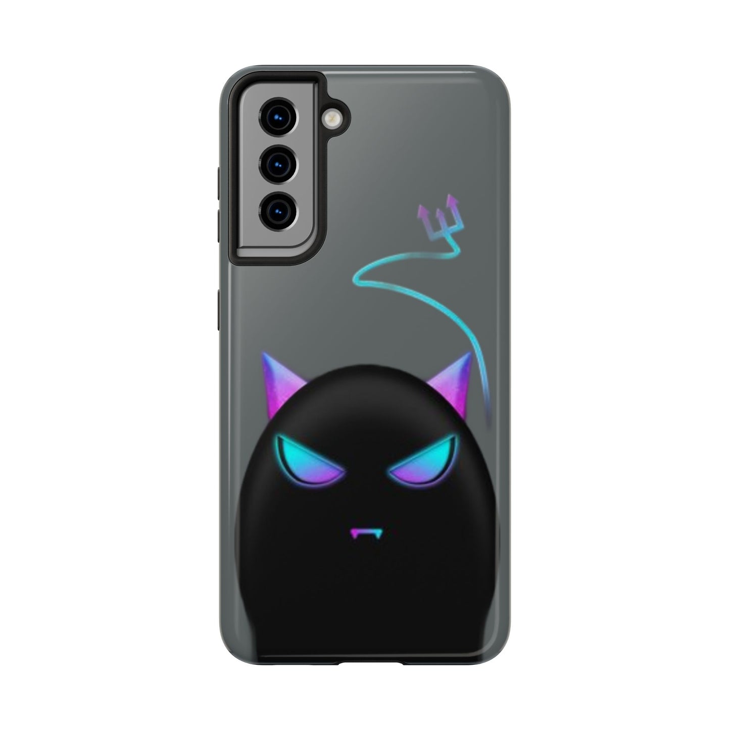 Demonic Cat Tough Phone Case - Cute & Edgy Phone Protection for Cat Lovers