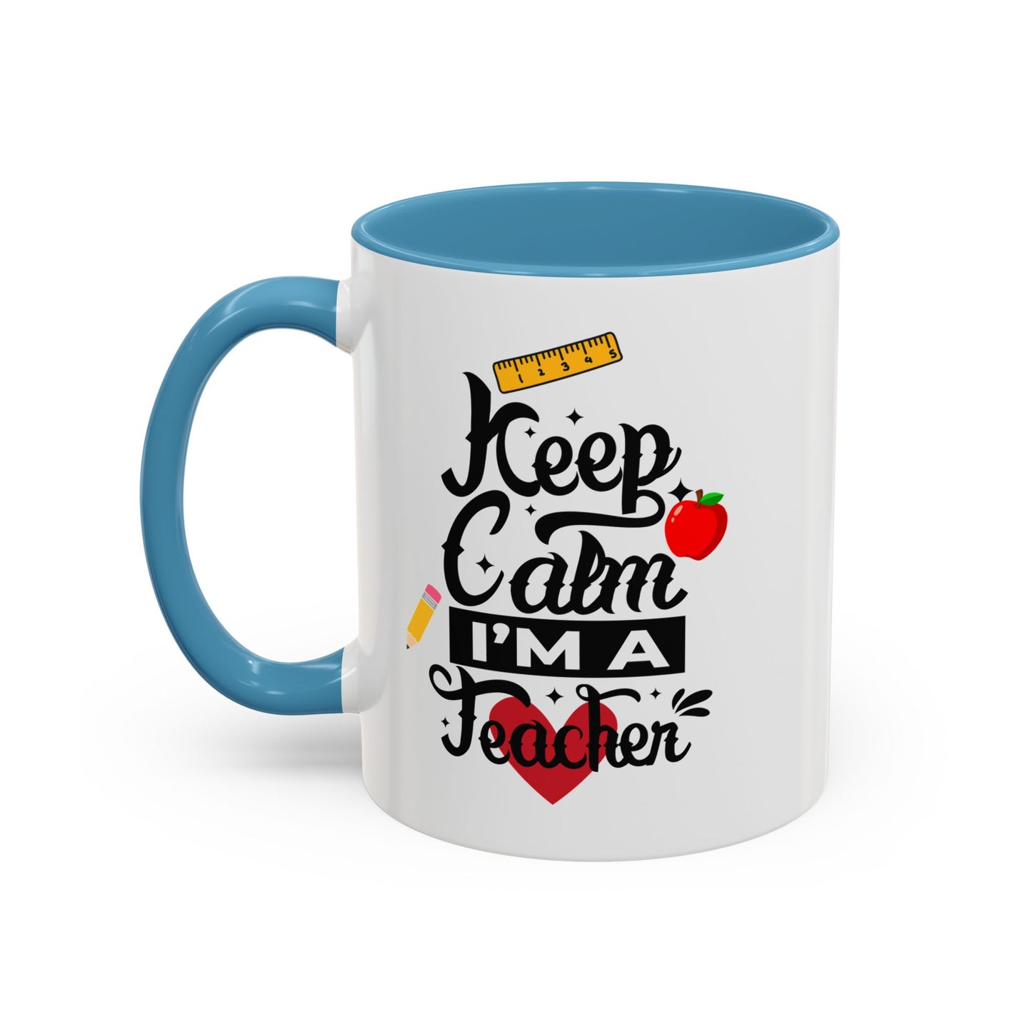 ☕ Teacher’s Keep Calm Coffee Mug – Fun & Motivational Gift for Teacher Appreciation Day 🍎✨