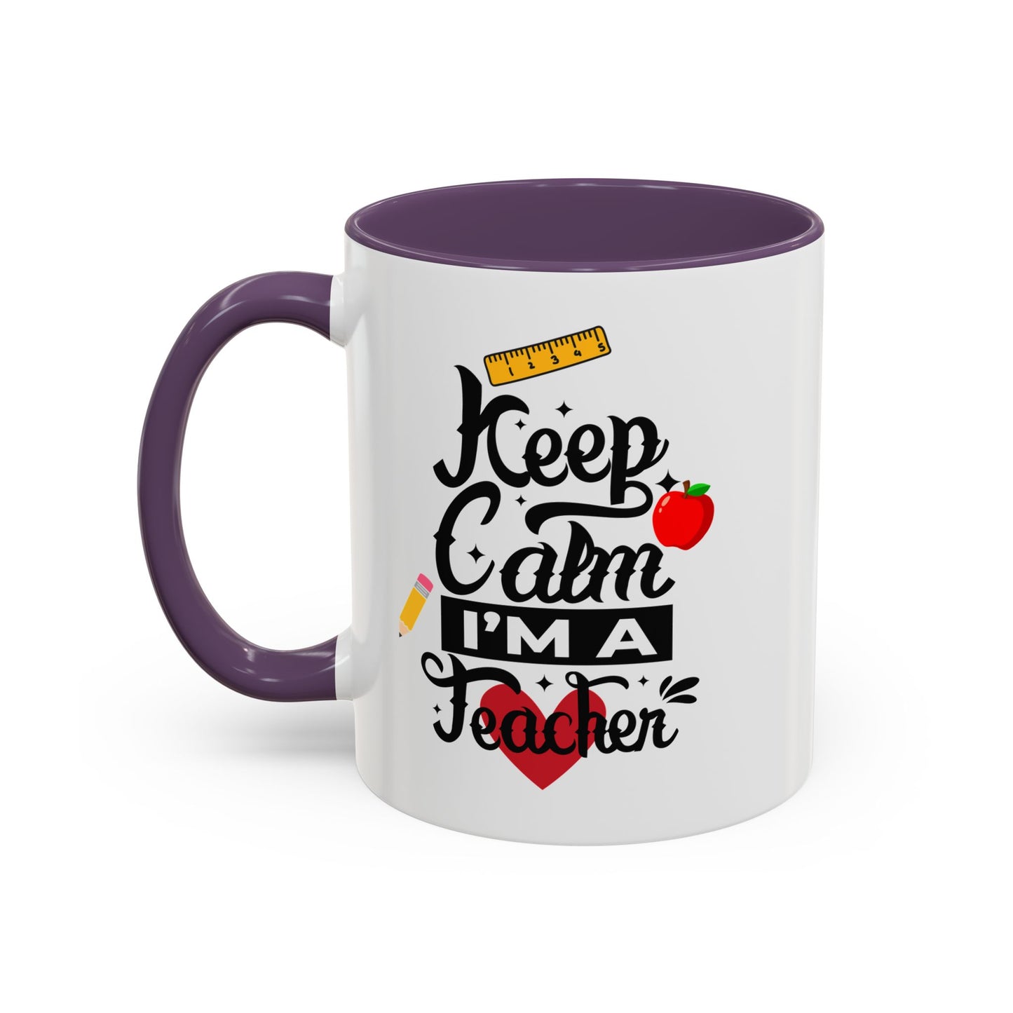 ☕ Teacher’s Keep Calm Coffee Mug – Fun & Motivational Gift for Teacher Appreciation Day 🍎✨