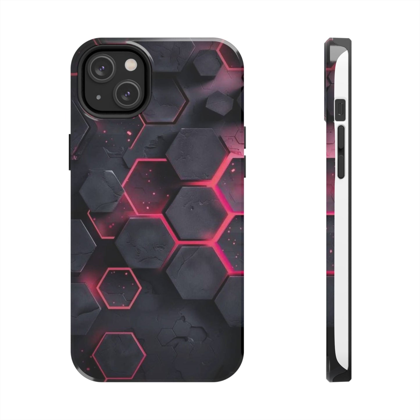 Stylish Tough Phone Cases with Hexagonal Design - Durable Protection for Tech Lovers