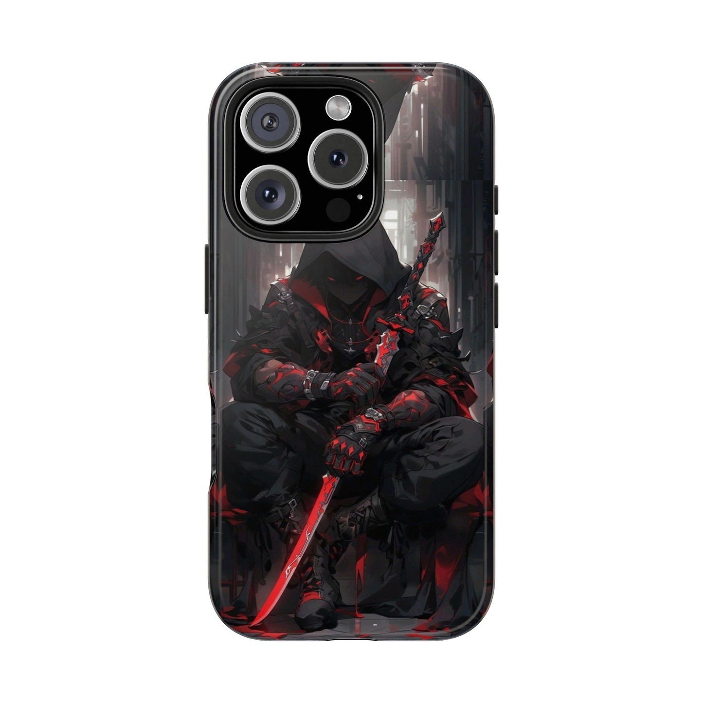 🖤 Tough Phone Case – Dark Warrior Design for Gamers & Anime Fans – Durable Protection & Unique Style for iPhone & Android
