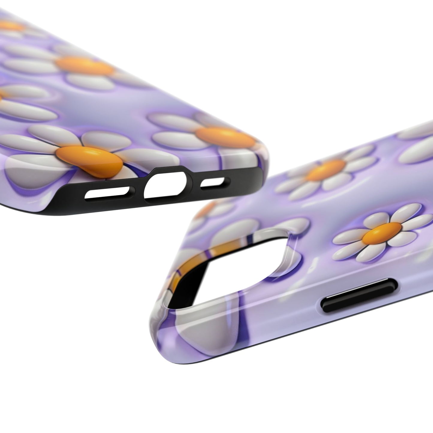🌼 Floral Tough Phone Case – Vibrant Daisy Spring Design, for iPhones & Androids