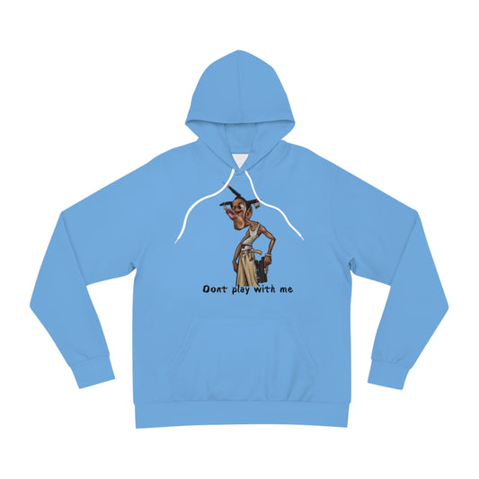 Ice Crystal Blue Hoodie for Men & Women – "Don’t Play With Me Loc" Bold Streetwear Hoodie