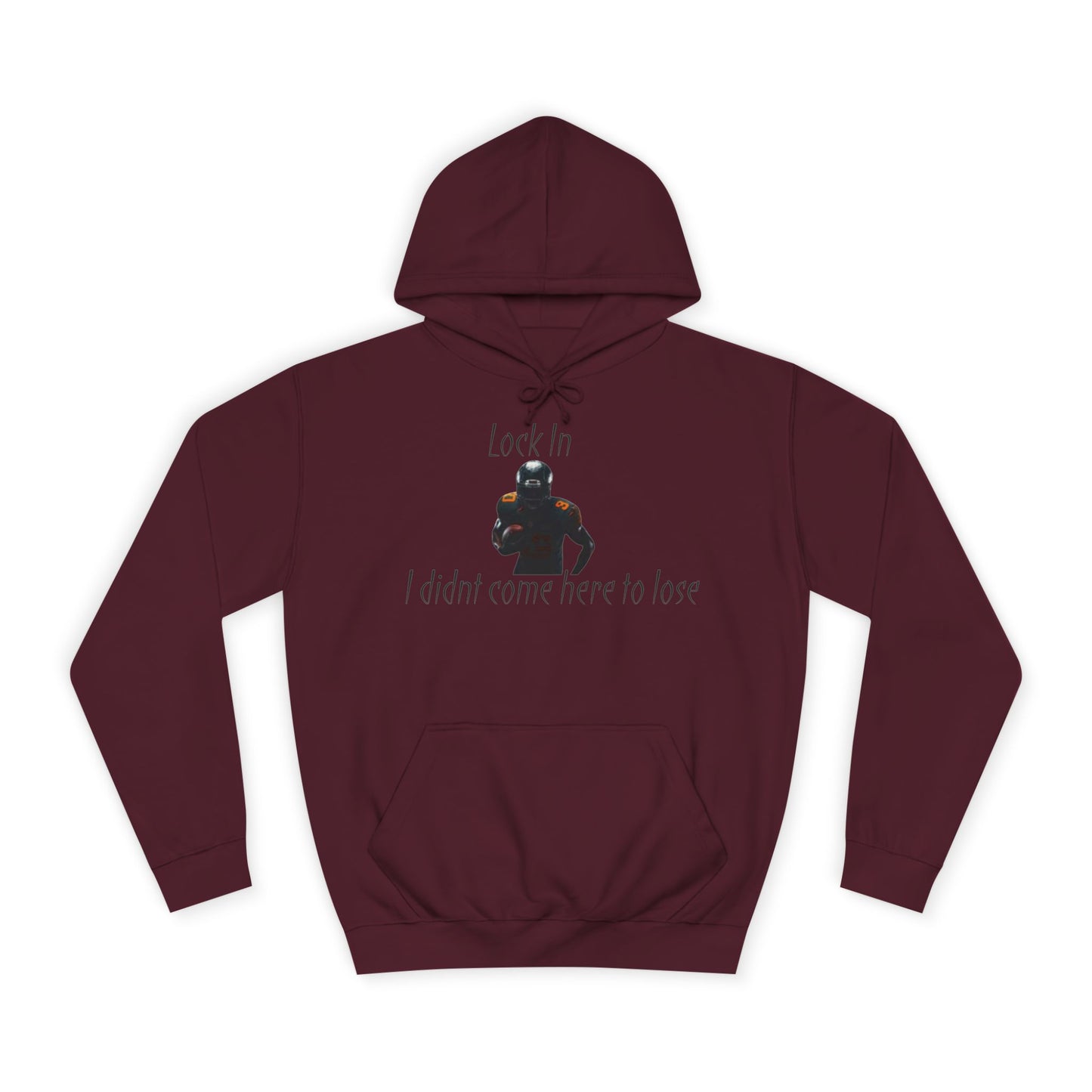 Glacier White Men’s NFL Hoodie – "Lock In" Football Edition Sweatshirt with Drawstrings & Kangaroo Pocket