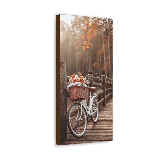 Autumn Bicycle Canvas Gallery Wrap - Rustic Home Decor