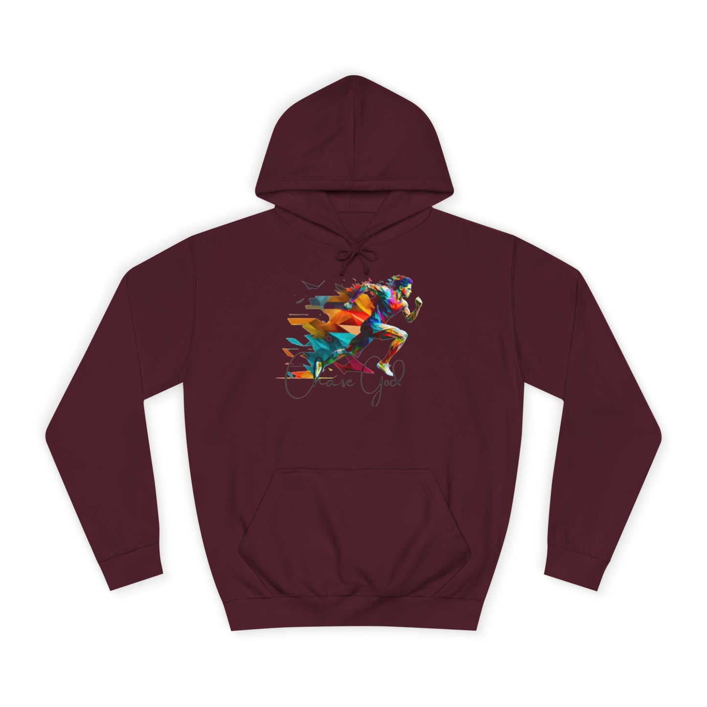 Angel White Faith Hoodie for Men – "Chase God, Inspire & Elevate" Spiritual Motivation Wear