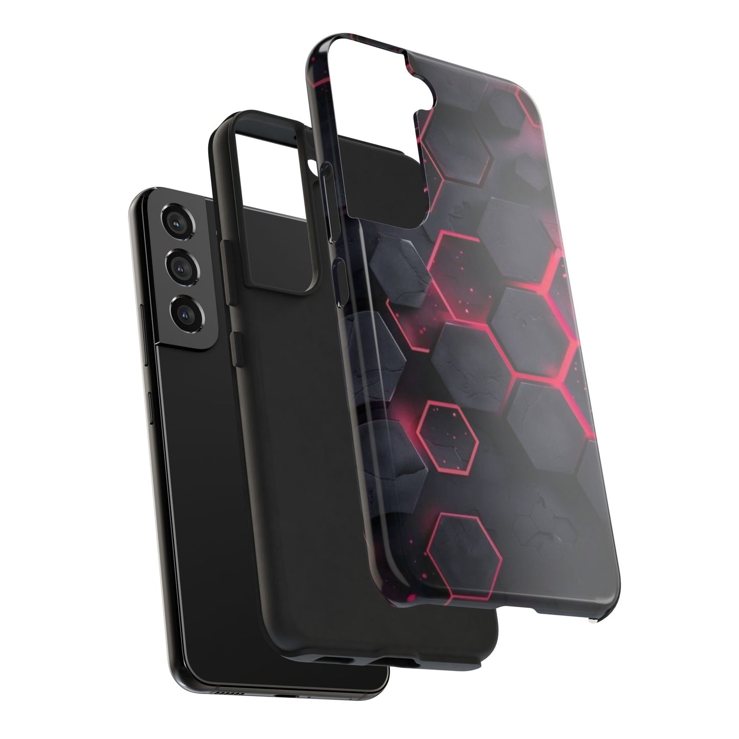 Stylish Tough Phone Cases with Hexagonal Design - Durable Protection for Tech Lovers