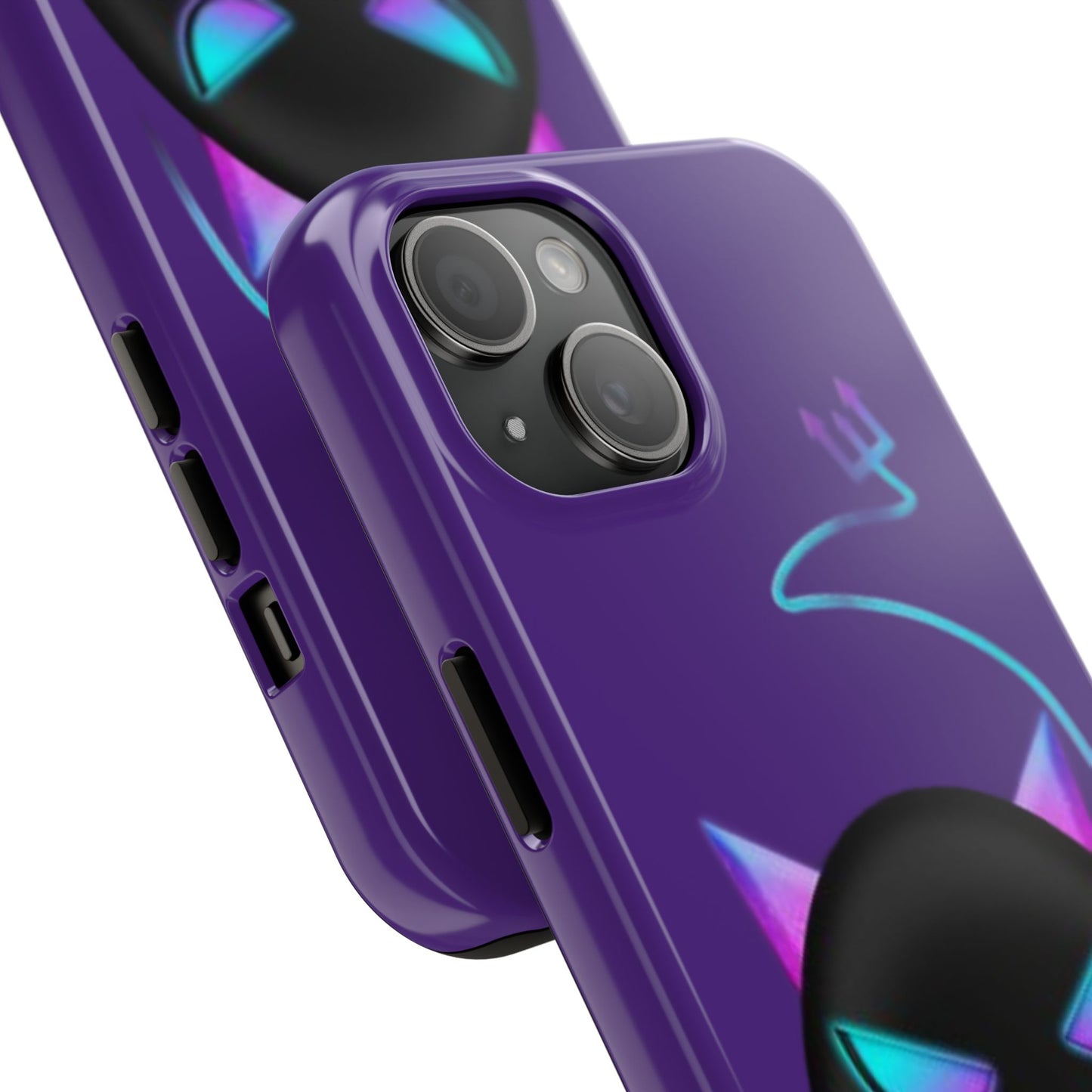 Demonic Cat Tough Phone Case - Cute & Edgy Phone Protection for Cat Lovers