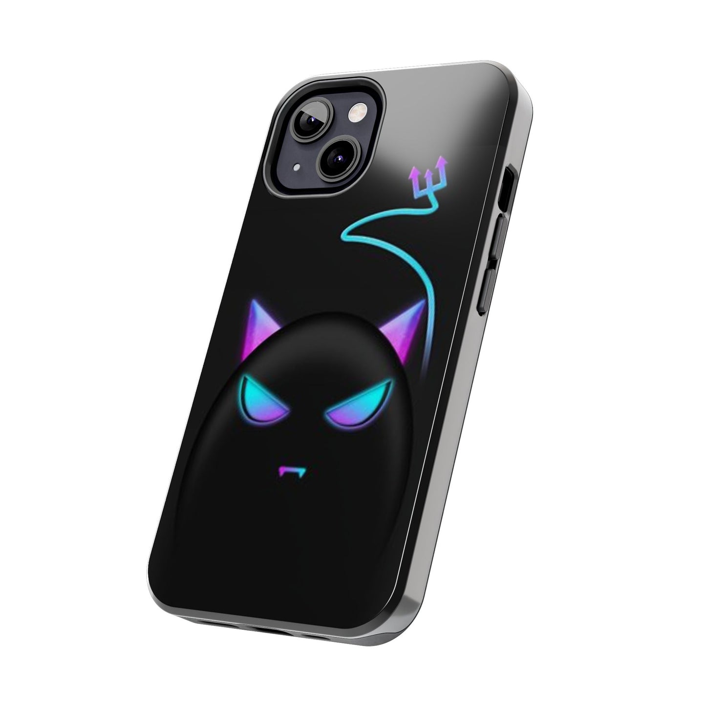 Demonic Cat Tough Phone Case - Cute & Edgy Phone Protection for Cat Lovers