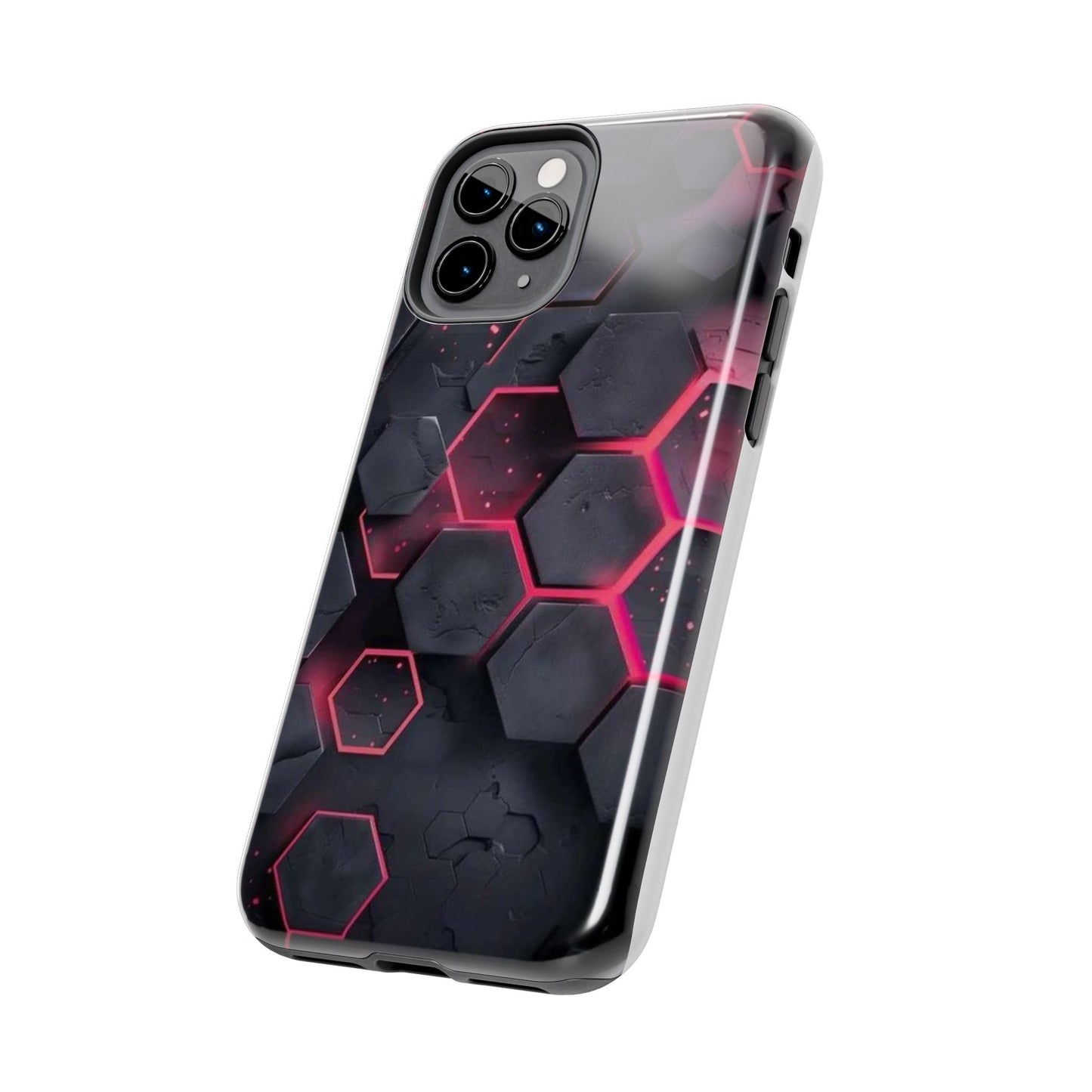 Stylish Tough Phone Cases with Hexagonal Design - Durable Protection for Tech Lovers