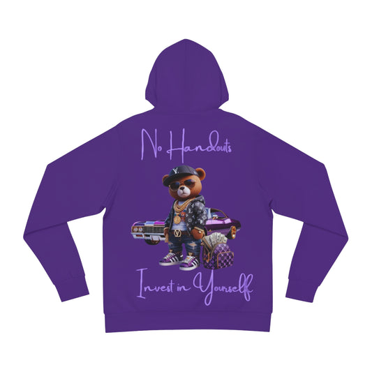 Twilight Plum Hoodie for Men & Women – "Invest in Yourself" Motivational Bear Apparel