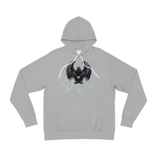 Ash Cloud Grey Hoodie for Men – Rise Above Don’t Give Up Drive Wear