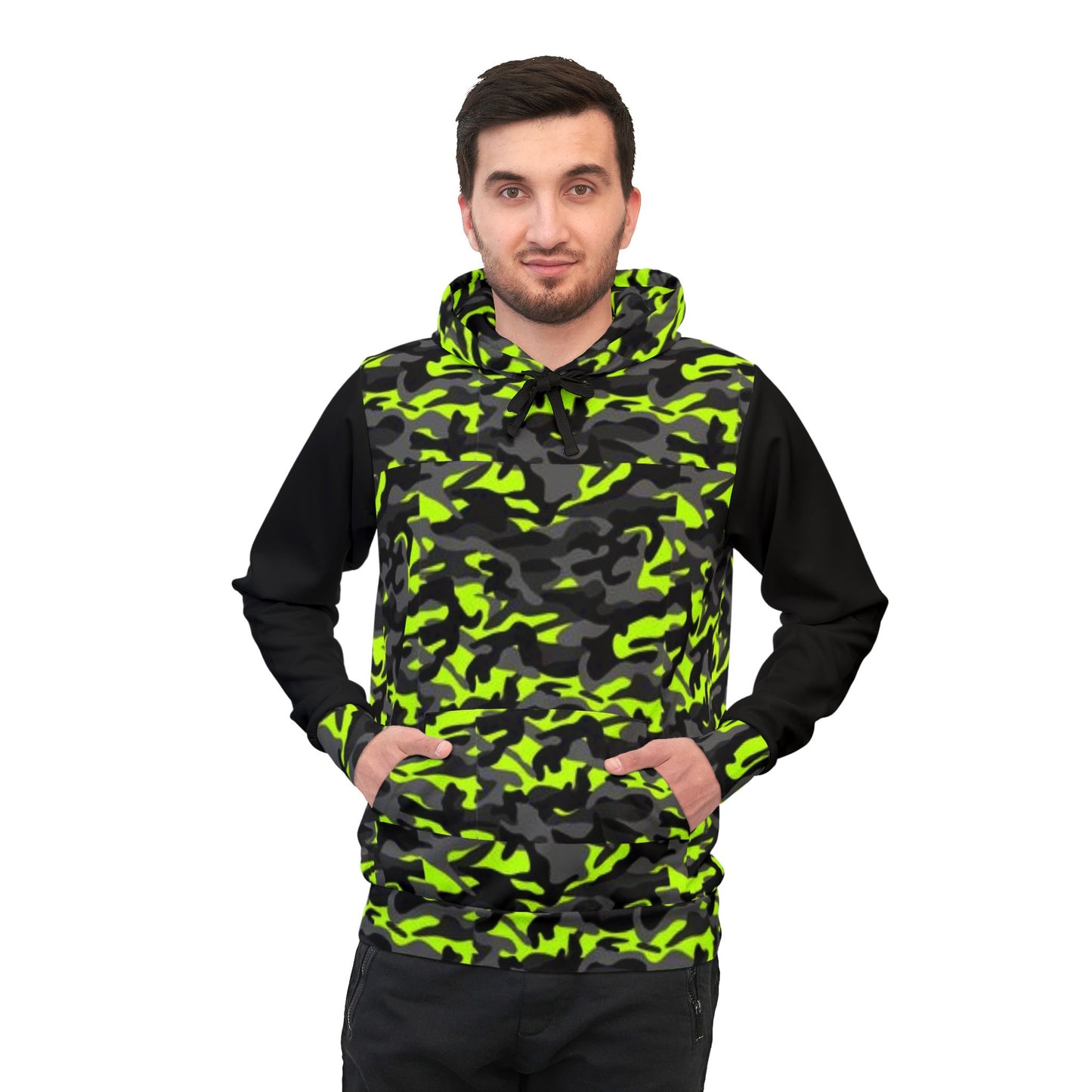 🔥 Neon Camo Hoodie – Bold & Stylish Streetwear for Active Lifestyles