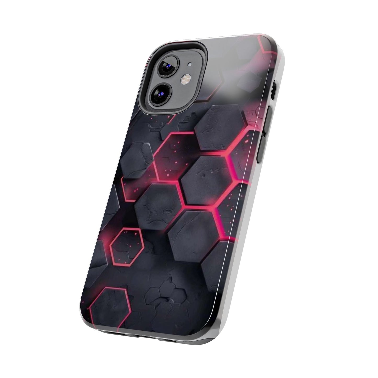 Stylish Tough Phone Cases with Hexagonal Design - Durable Protection for Tech Lovers