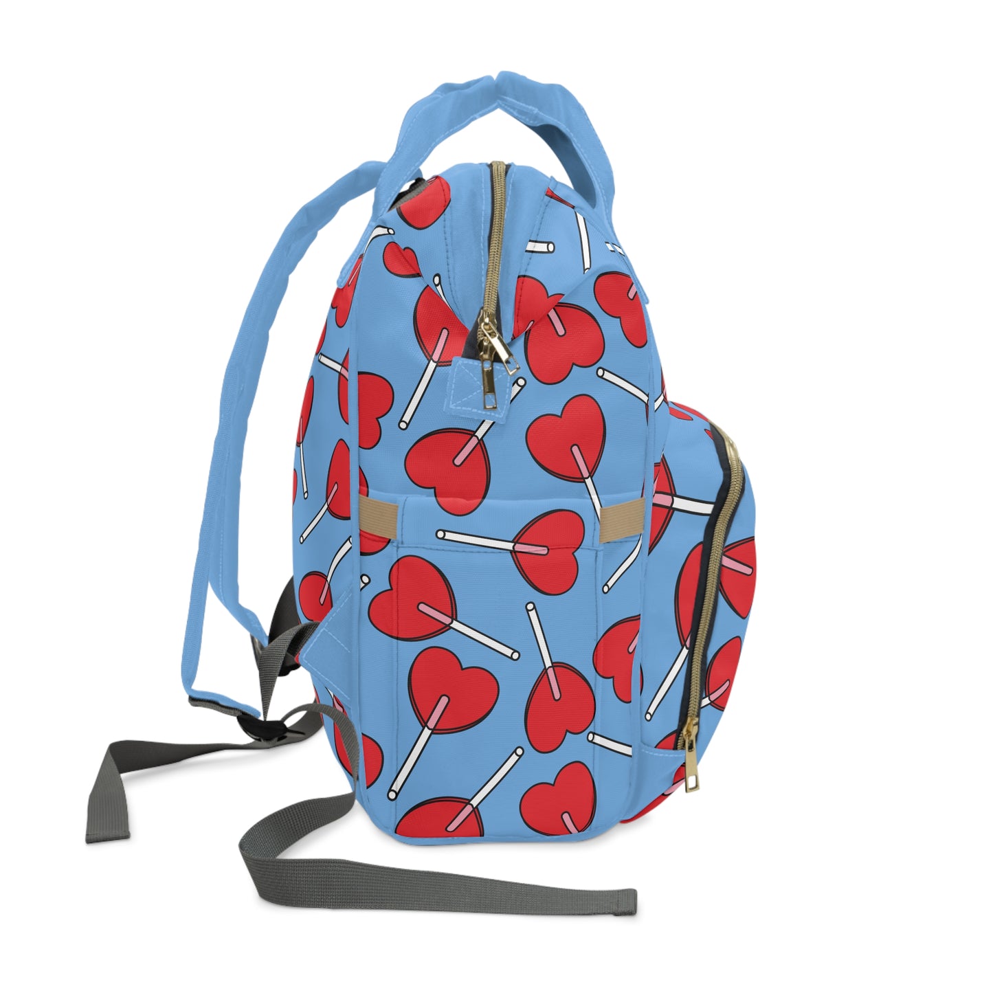 💕 Cute Hearts Diaper Backpack 🎒 | Stylish & Practical for Modern Parents
