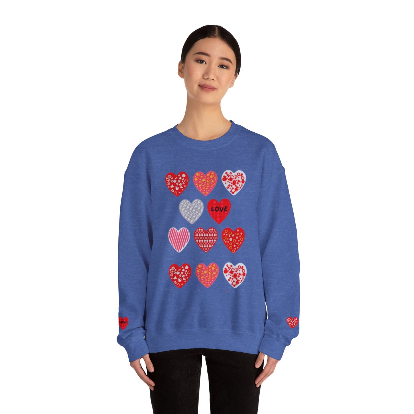 Ivory Cloud White Sweatshirt for Women – Love Hearts Cozy Everyday Sweater