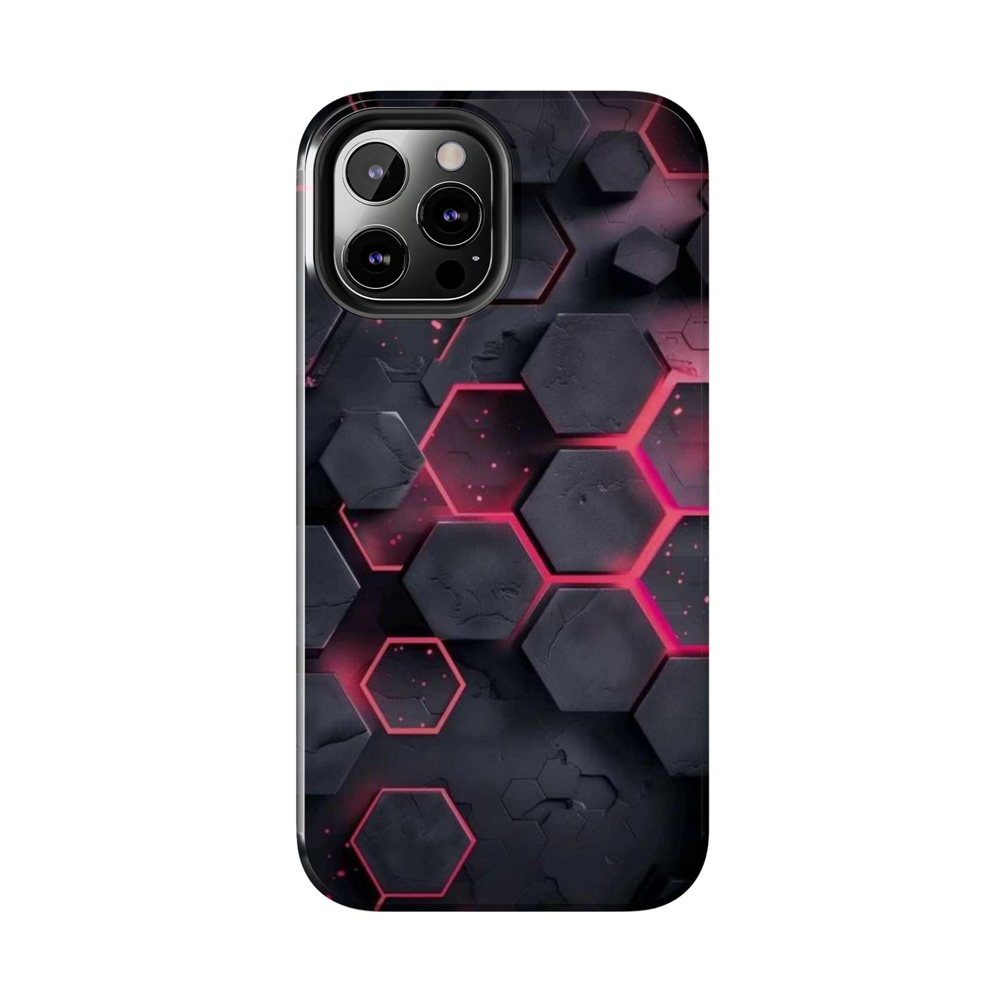 Stylish Tough Phone Cases with Hexagonal Design - Durable Protection for Tech Lovers
