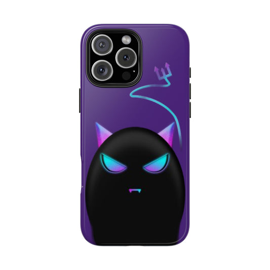 Demonic Cat Tough Phone Case - Cute & Edgy Phone Protection for Cat Lovers
