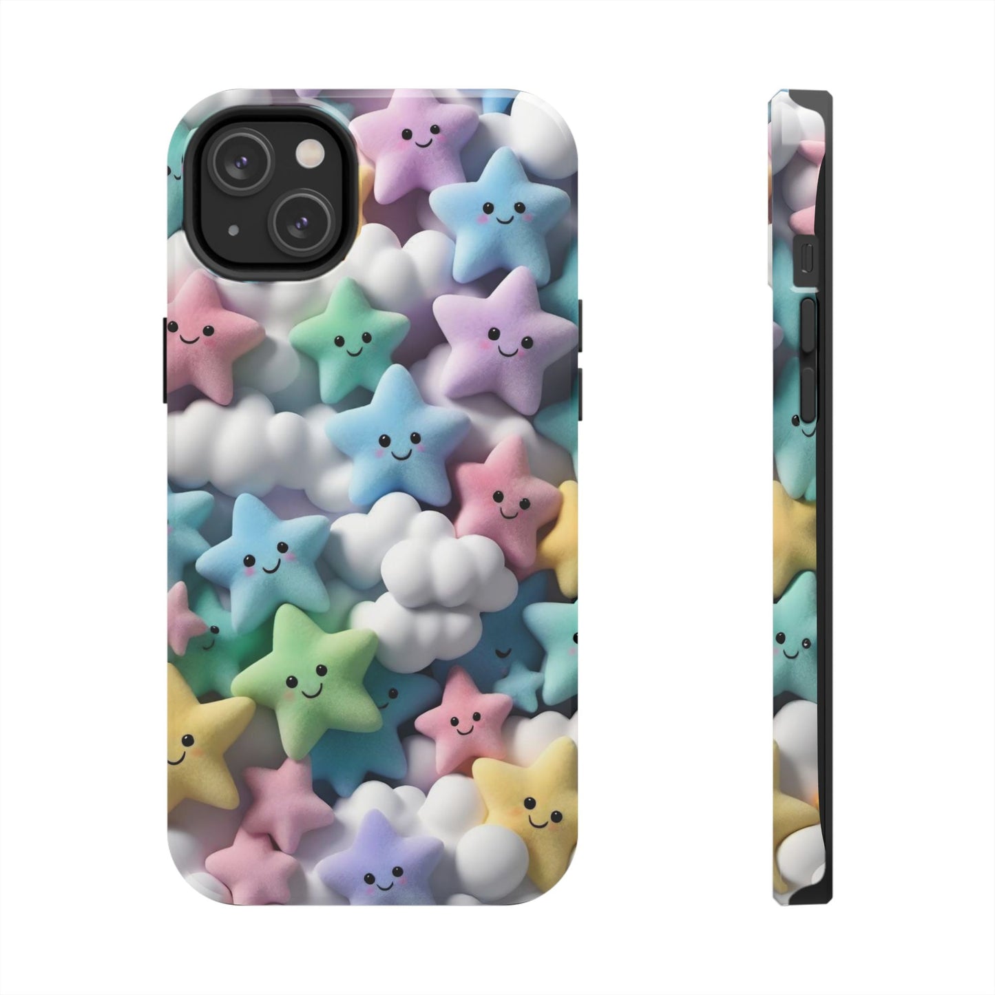 "Kawaii Starry Sky Phone Case – Tough & Durable Protection with Cute Cloud Design for iPhone & Android"