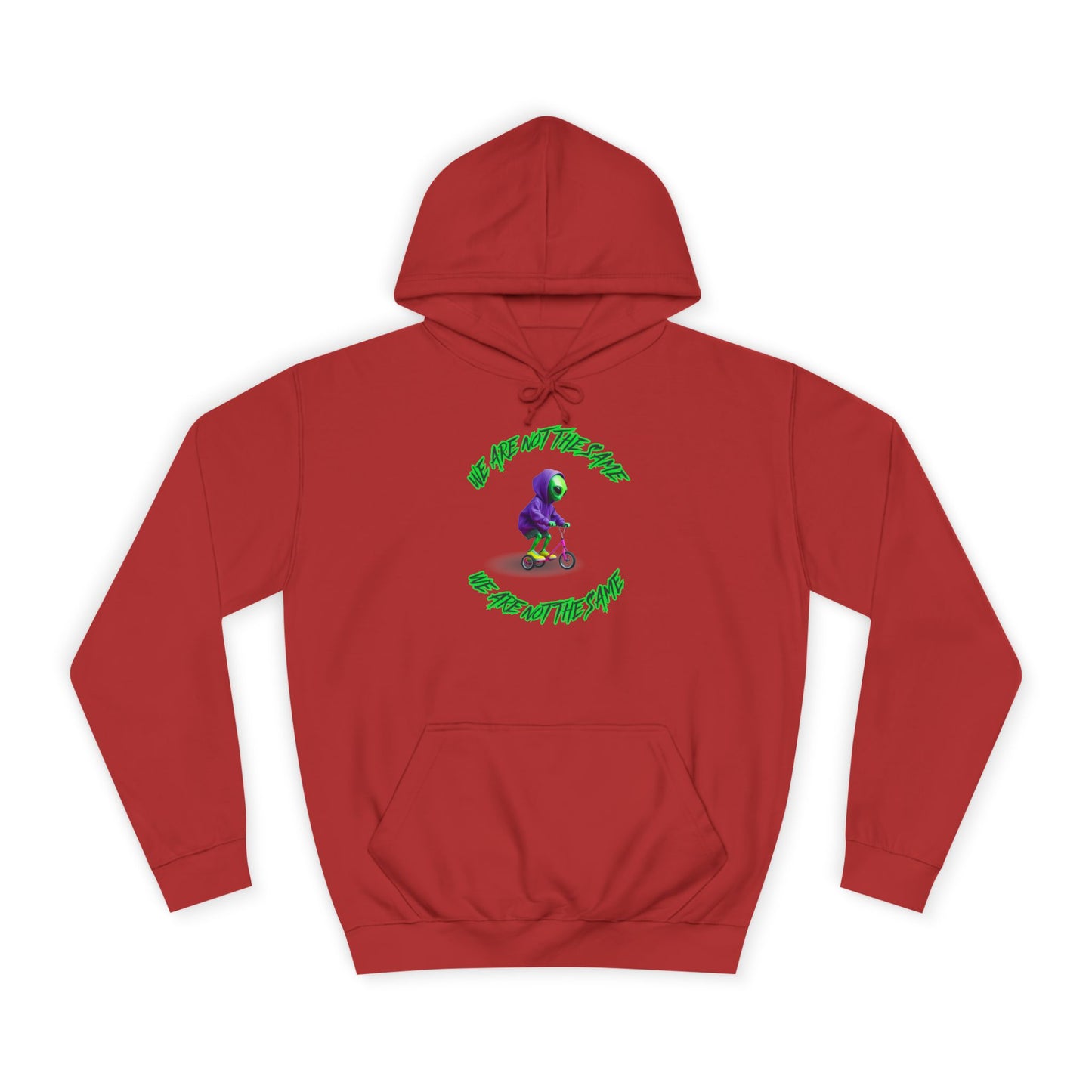 Cosmic Charcoal Hoodie for Men & Women – Alien "We Are Not The Same" Statement
