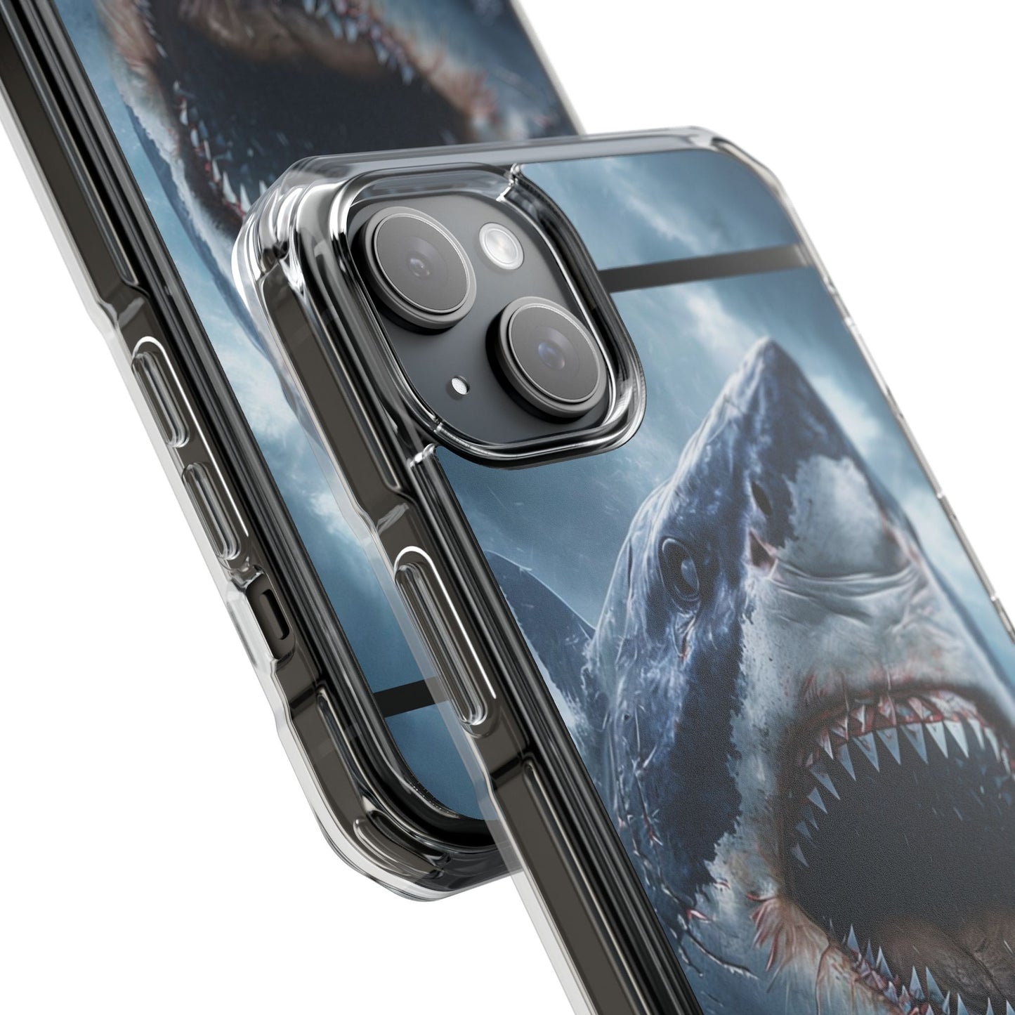 Shark Attack Magnetic Clear Impact Case – Ocean Adventure Phone Cover