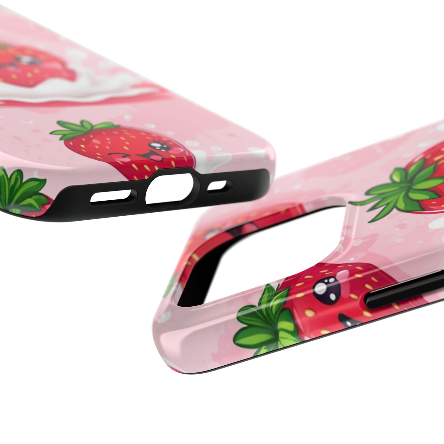 Kawaii Strawberry Tough Phone Case - Cute & Durable Protection