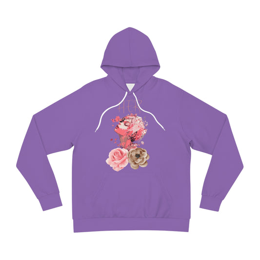 Blush Petal Pink Hoodie for Women – "HER Flowers" Romantic Graphic Apparel