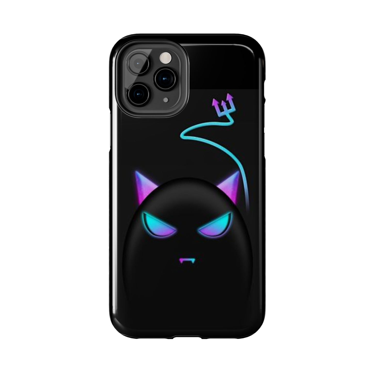 Demonic Cat Tough Phone Case - Cute & Edgy Phone Protection for Cat Lovers