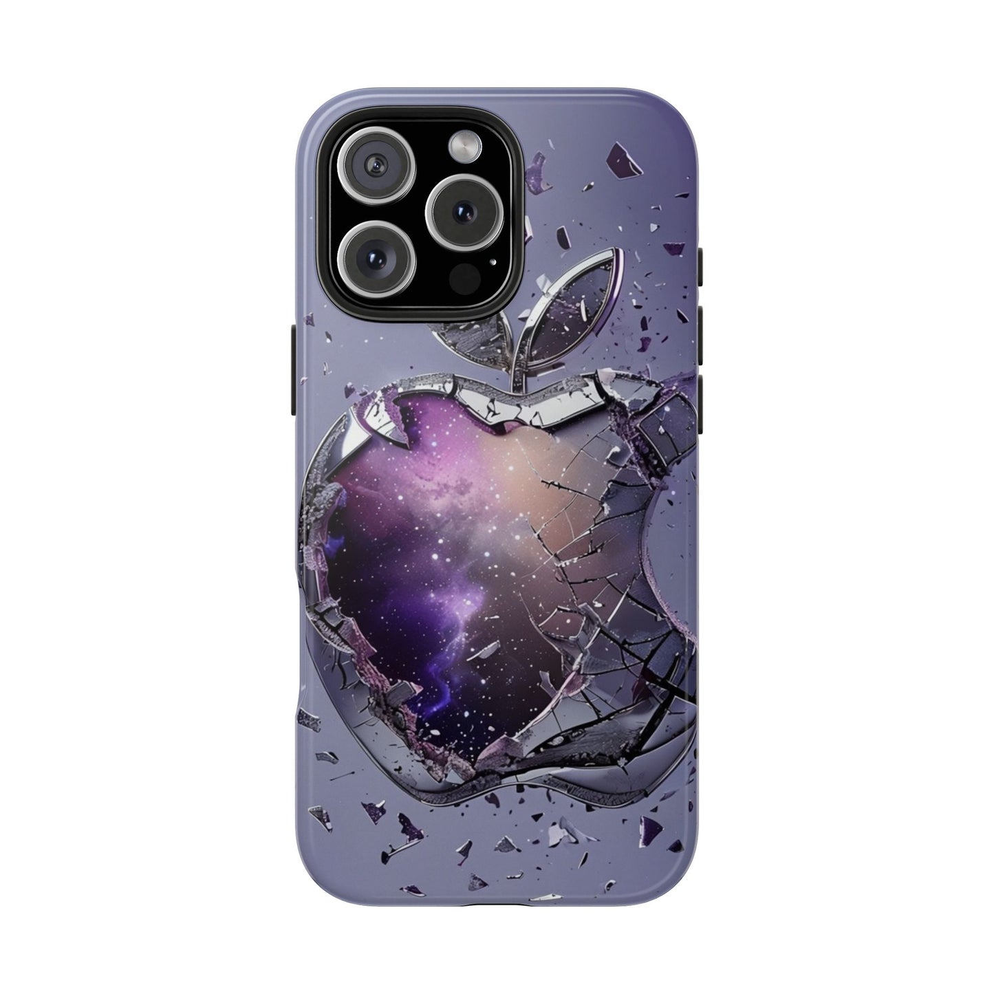 🍏 Rustic Purple Apple Tough Phone Case – Durable Protection for iPhones