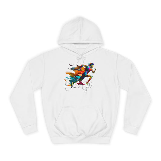 Angel White Faith Hoodie for Men – "Chase God, Inspire & Elevate" Spiritual Motivation Wear