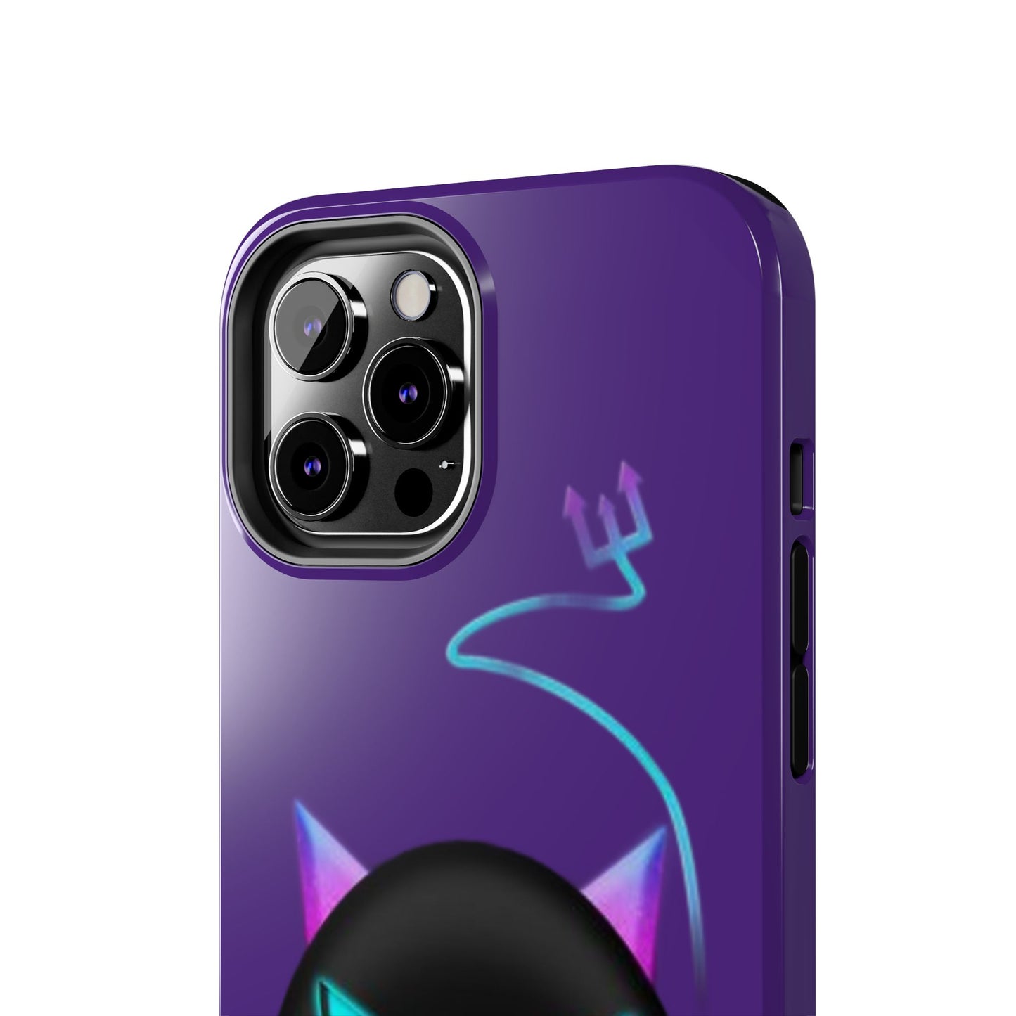 Demonic Cat Tough Phone Case - Cute & Edgy Phone Protection for Cat Lovers