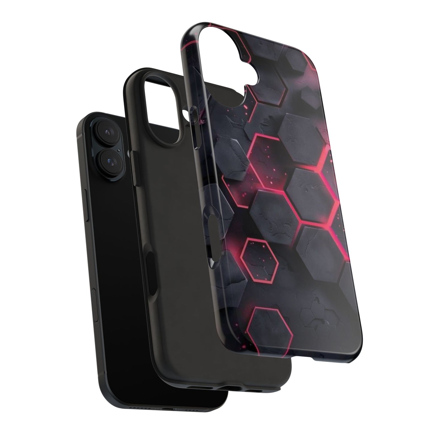 Stylish Tough Phone Cases with Hexagonal Design - Durable Protection for Tech Lovers
