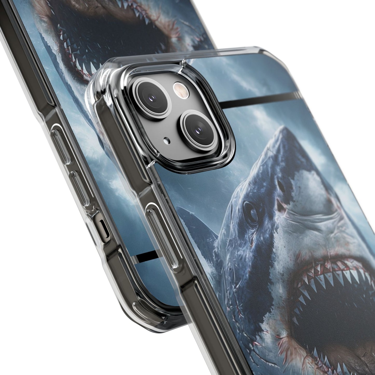 Shark Attack Magnetic Clear Impact Case – Ocean Adventure Phone Cover