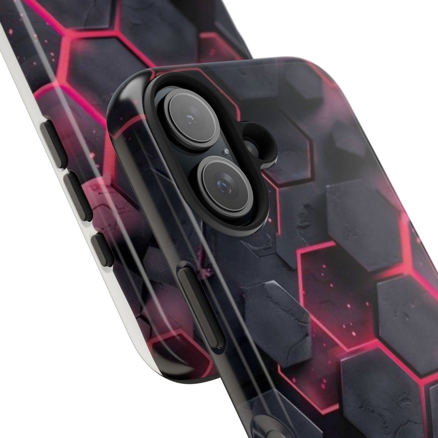 Stylish Tough Phone Cases with Hexagonal Design - Durable Protection for Tech Lovers