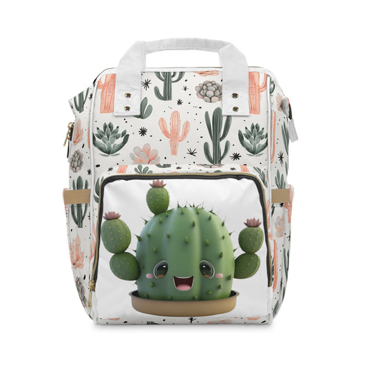 Cute Cactus Multifunctional Diaper Backpack - Ideal for Moms on the Go 🌵👜