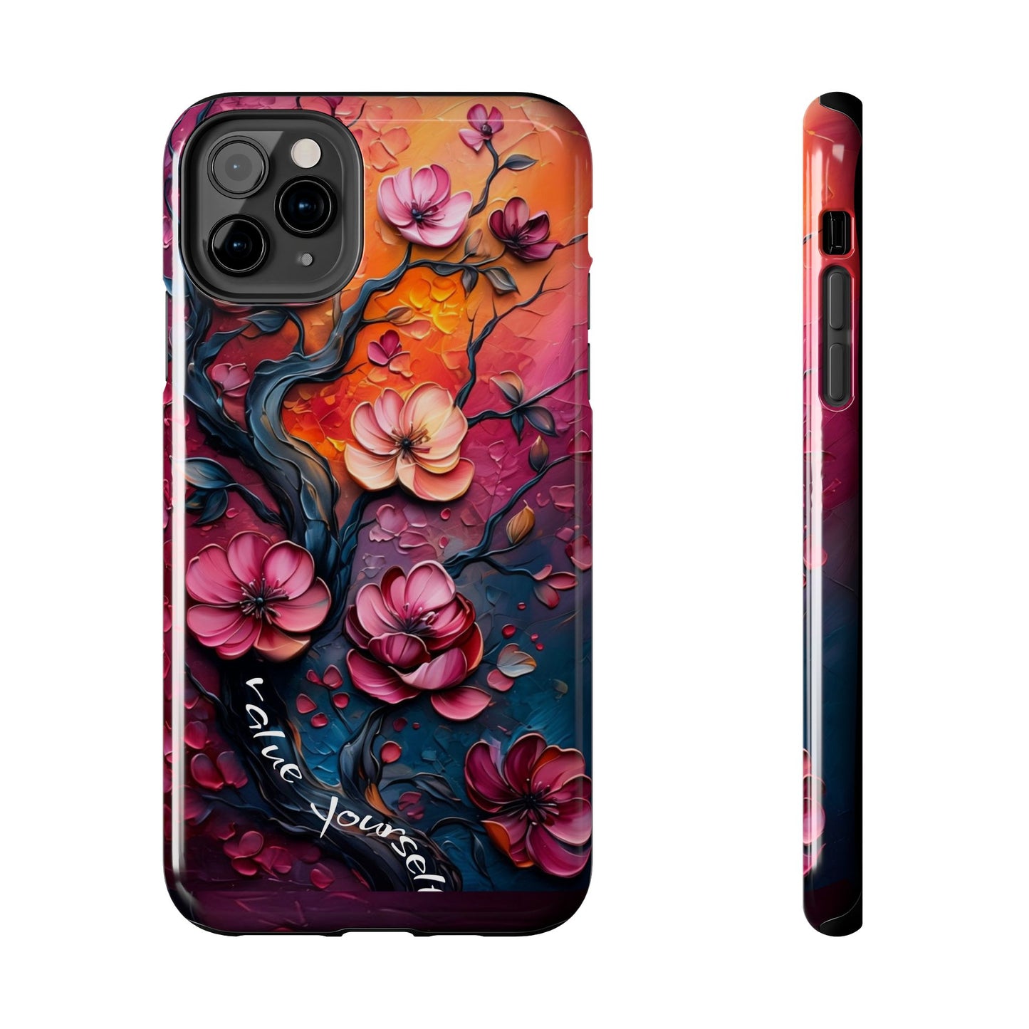 Value Yourself Floral Tough Phone Case