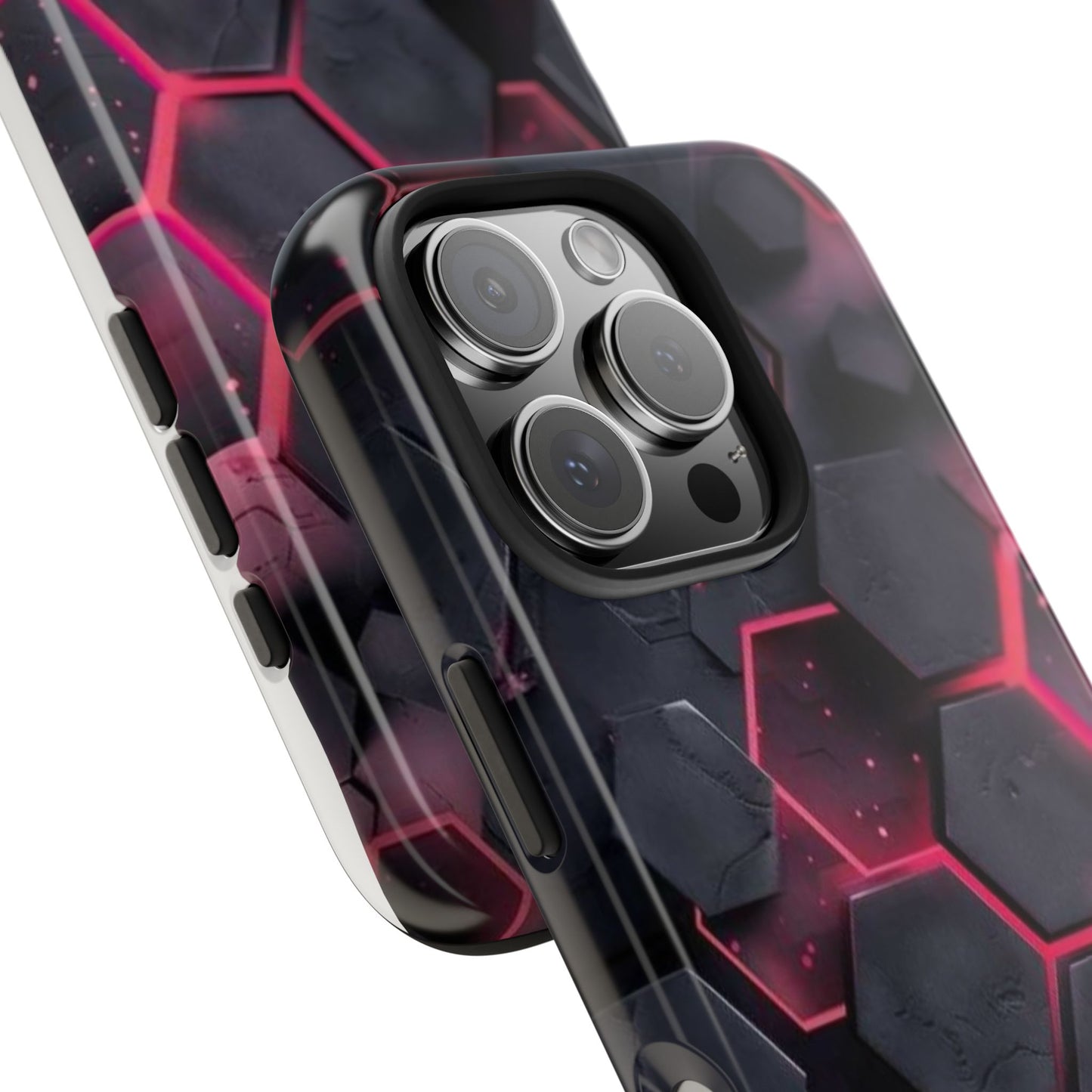 Stylish Tough Phone Cases with Hexagonal Design - Durable Protection for Tech Lovers